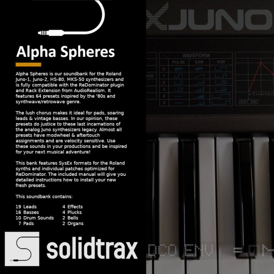 Alpha Spheres for the Roland Alpha Juno series and AudioRealism ReDominator